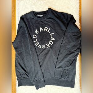 Karl Lagerfeld Black Crewneck Sweater Size L